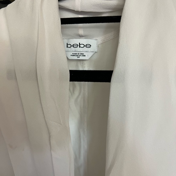 Sheer white Bebe Bodysuit Small - Picture 2 of 3